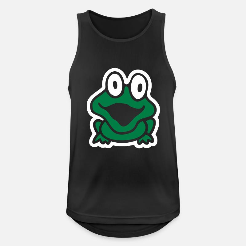 frosch_100 - Männer Tank Top atmungsaktiv - Schwarz