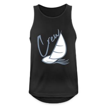 crew hobby meer wellen boot segeln schiff segelboo - Männer Tank Top atmungsaktiv - Schwarz - Vorne - Nick (188cm)