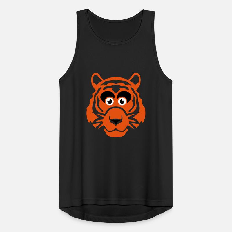tiger drawing funny animals 511 Men's Breathable Tank Top