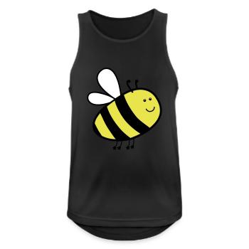 biene - Männer Tank Top atmungsaktiv - Schwarz - Vorne - Nick (188cm)
