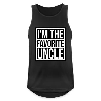 at The Favorite Uncle - Men's Breathable Tank Top - black - Front - Nick (188cm)