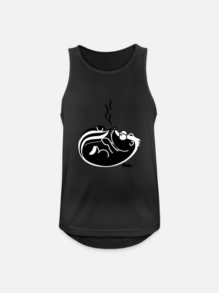 Stinktier - Männer Tank Top atmungsaktiv - Schwarz