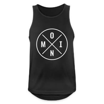 Moin - Männer Tank Top atmungsaktiv - Schwarz - Vorne - Nick (188cm)