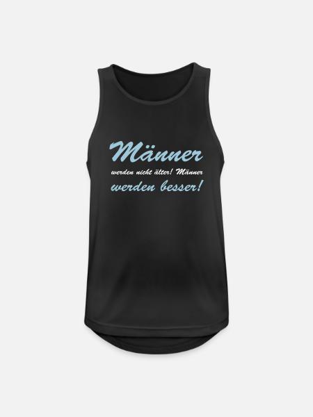 Männer werden ... besser - Männer Tank Top atmungsaktiv - Schwarz