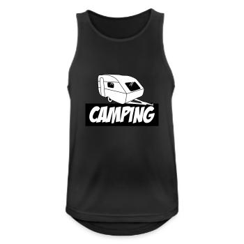 Camping - Die pure Leidenschaft - Männer Tank Top atmungsaktiv - Schwarz - Vorne - Nick (188cm)