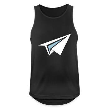 Papierflieger Flugzeug - Männer Tank Top atmungsaktiv - Schwarz - Vorne - Nick (188cm)