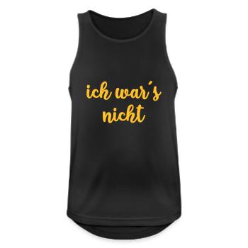 ich wars nicht - Männer Tank Top atmungsaktiv - Schwarz - Vorne - Nick (188cm)