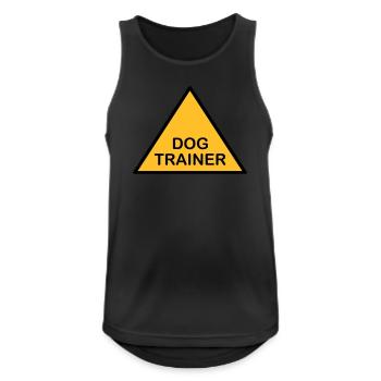 Triangle d’attention du dresseur de chiens - Débardeur respirant Homme - noir - Devant - Nick (188cm)