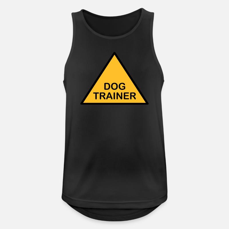 Triangle d’attention du dresseur de chiens - Débardeur respirant Homme - noir