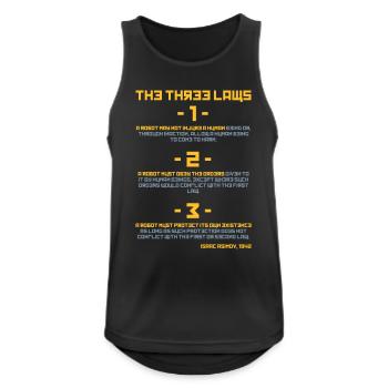 Forscher und ihre Erfindungen: Asimov + Roboter - Männer Tank Top atmungsaktiv - Schwarz - Vorne - Nick (188cm)