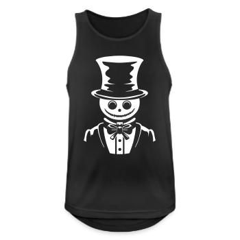 Snowman Joyful Dapper - Men's Breathable Tank Top - black - Front - Nick (188cm)