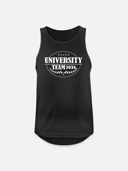 University Team 2026 Emblem - Men's Breathable Tank Top - black