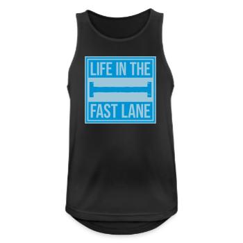 Life In The Fast Lane Float Funny Pool Saying - Men's Breathable Tank Top - black - Front - Nick (188cm)