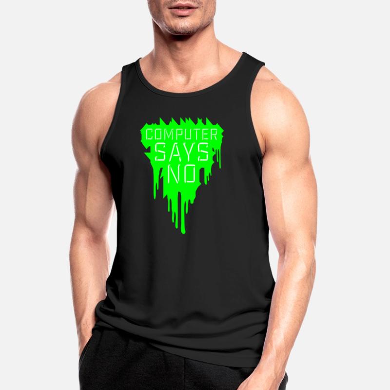 Computer Says No Funny Programmer Nerd Technique Men's Breathable Tank Top