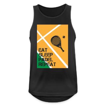 Eat_Sleep_Padel_Repeat - Men's Breathable Tank Top - black - Front - Nick (188cm)