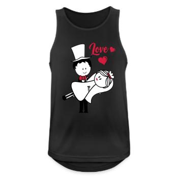 Married couple - Men's Breathable Tank Top - black - Front - Nick (188cm)