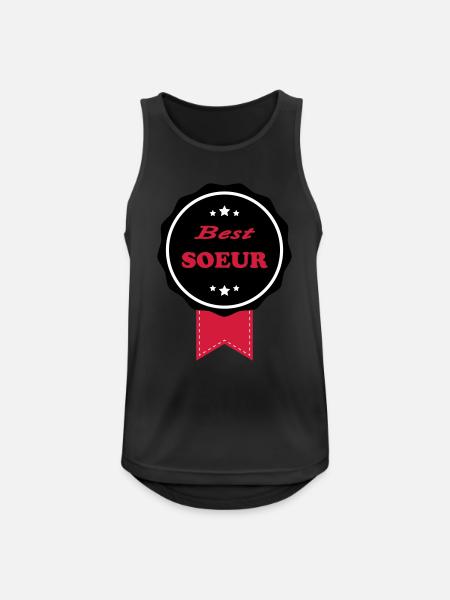BESTE SCHWESTER - Männer Tank Top atmungsaktiv - Schwarz