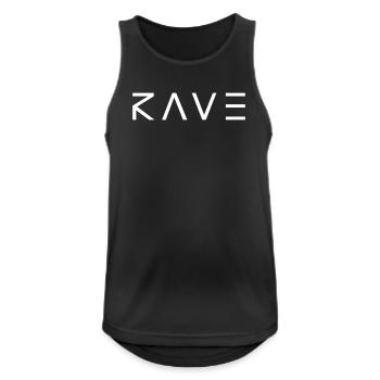 Minimal Rave Digital Raving PLUR Shuffle Dance - Männer Tank Top atmungsaktiv - Schwarz - Vorne - Nick (188cm)
