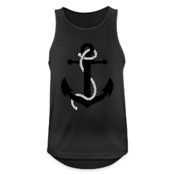 Anker mit Seil v2 - Männer Tank Top atmungsaktiv - Schwarz - Vorne - Nick (188cm)
