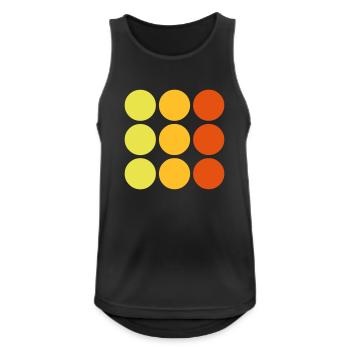 dots - Punkte - Männer Tank Top atmungsaktiv - Schwarz - Vorne - Nick (188cm)