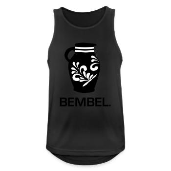 Frankfurt Bembel - Männer Tank Top atmungsaktiv - Schwarz - Vorne - Nick (188cm)