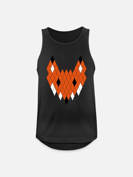 fox - Men's Breathable Tank Top - black