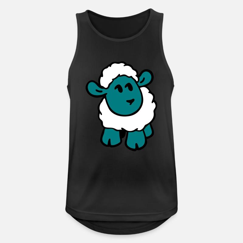 Schaf - Männer Tank Top atmungsaktiv - Schwarz