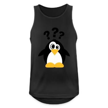 Dummer Pinguin - Männer Tank Top atmungsaktiv - Schwarz - Vorne - Nick (188cm)