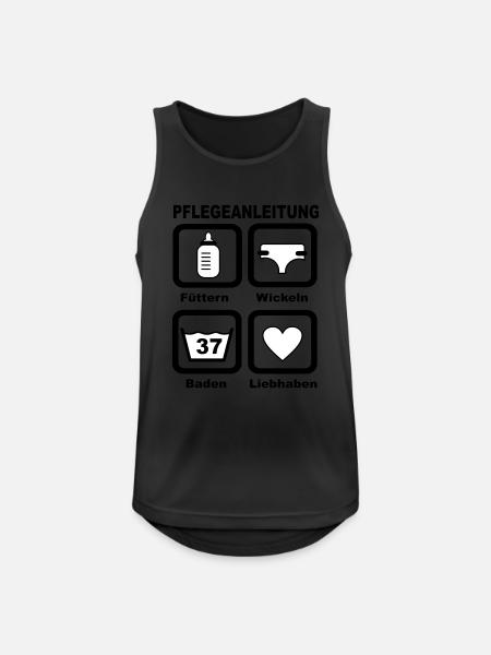 Baby - Männer Tank Top atmungsaktiv - Schwarz