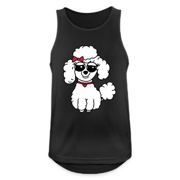 poodle 3 - Men's Breathable Tank Top - black - Front - Nick (188cm)