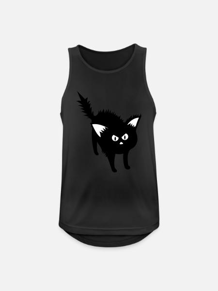 kater - Männer Tank Top atmungsaktiv - Schwarz