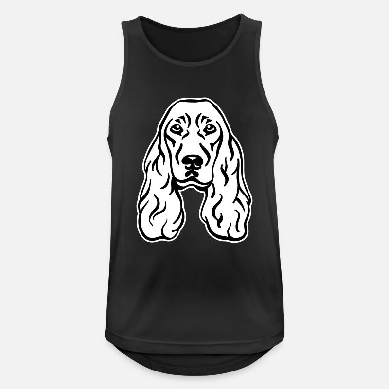 Cocker Spaniel - Männer Tank Top atmungsaktiv - Schwarz
