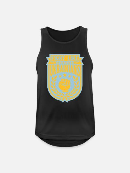 fight like ukrainians quote - Men's Breathable Tank Top - black