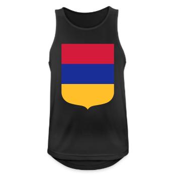 Armenien - Männer Tank Top atmungsaktiv - Schwarz - Vorne - Nick (188cm)
