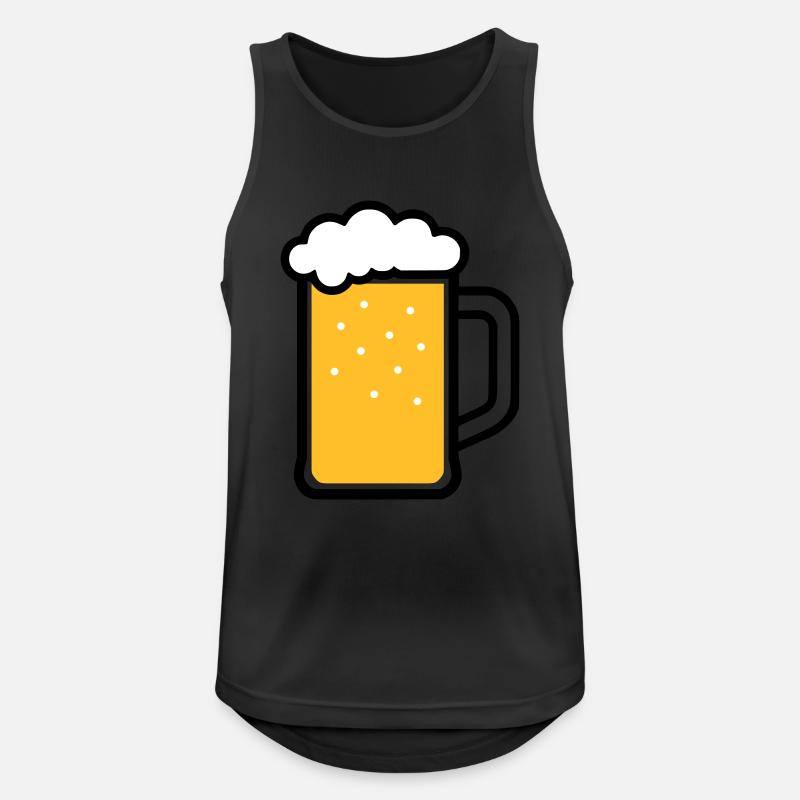 Bier - Männer Tank Top atmungsaktiv - Schwarz