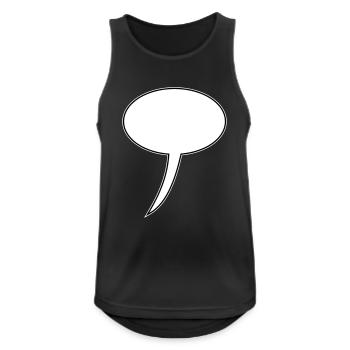 Speech Bubble Design Long - Men's Breathable Tank Top - black - Front - Nick (188cm)