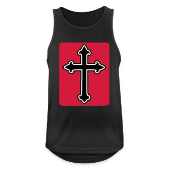 Cross symbol - Men's Breathable Tank Top - black - Front - Nick (188cm)