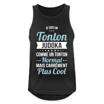 Tonton judoka comme un tonton normal plus cool - Débardeur respirant Homme - noir - Devant - Nick (188cm)