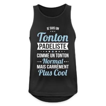 Tonton padeliste comme un tonton normal plus cool - Débardeur respirant Homme - noir - Devant - Nick (188cm)