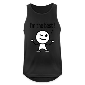 i'm the best - Men's Breathable Tank Top - black - Front - Nick (188cm)