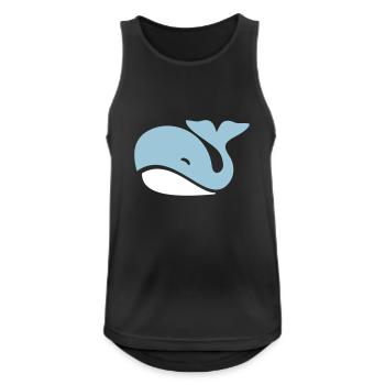 whale - Men's Breathable Tank Top - black - Front - Nick (188cm)