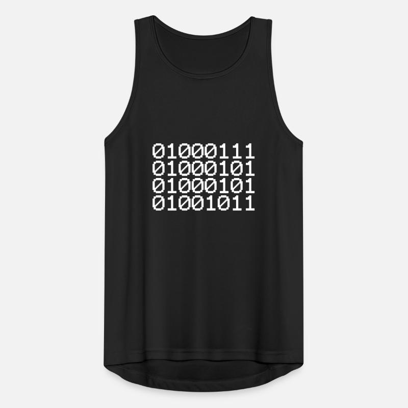 BINARY GEEK Men's Breathable Tank Top