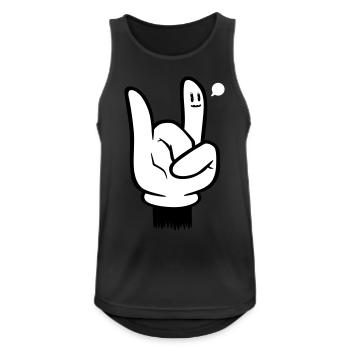 Rock You - Männer Tank Top atmungsaktiv - Schwarz - Vorne - Nick (188cm)