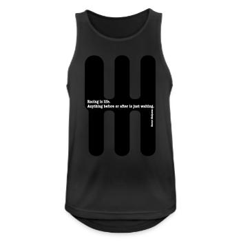 Racing is life... By Steeve McQueen - Débardeur respirant Homme - noir - Devant - Nick (188cm)