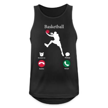 Basket-ball appelle - Débardeur respirant Homme - noir - Devant - Nick (188cm)