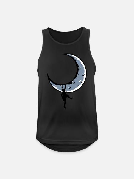 Mountaineer Logo Moon Climber - Men's Breathable Tank Top - black