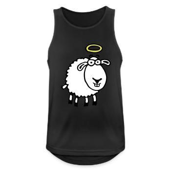 unschuldslamm_042012_e_3c - Männer Tank Top atmungsaktiv - Schwarz - Vorne - Nick (188cm)