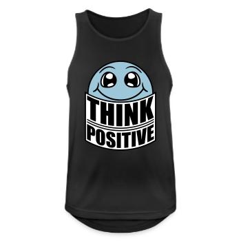 Think Think Cool Think Positive Stay Positive - Men's Breathable Tank Top - black - Front - Nick (188cm)