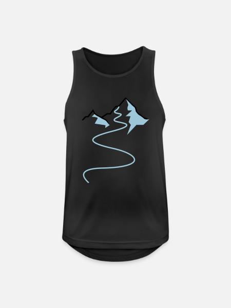 Powder - Männer Tank Top atmungsaktiv - Schwarz