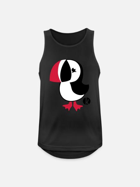 Papageitaucher - Puffin - Männer Tank Top atmungsaktiv - Schwarz